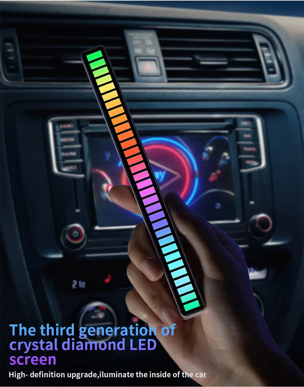 Smart Sound Strip Light 32LED lights